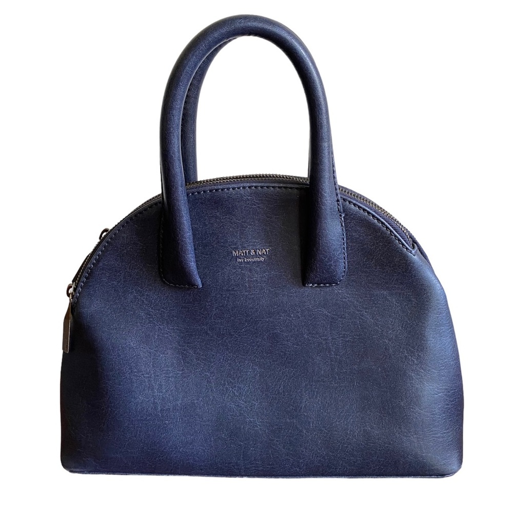 Matt & Nat Nemesis-Mini Handbag | Vegan Leather | Crossbody | Indigo Blue-Purple